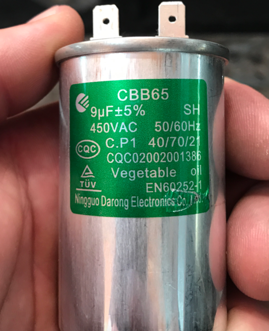 Dryer Capacitor 9uf, 9MF CL7DRY, BVD50